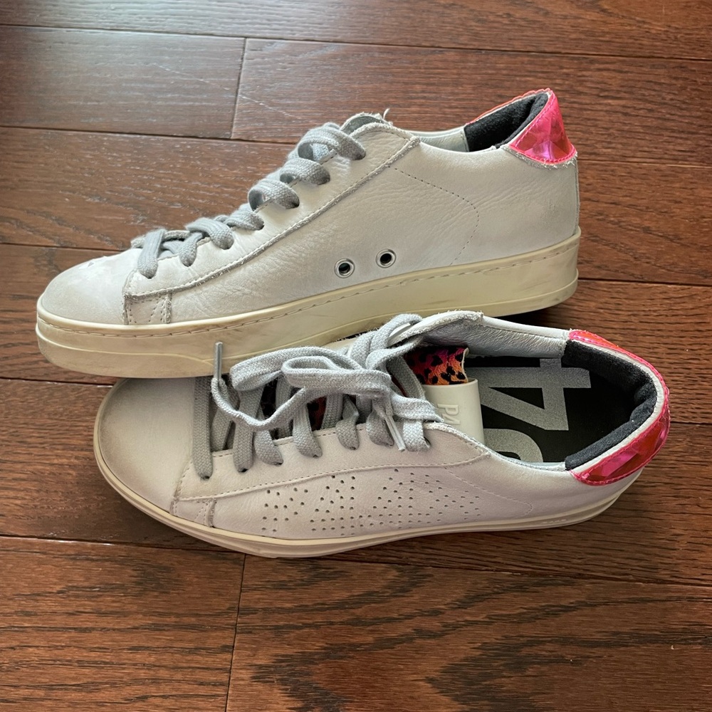 P448 Gray and Pink Athletic Shoes